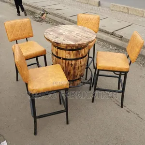 Restaurant Seats With Barrel Table