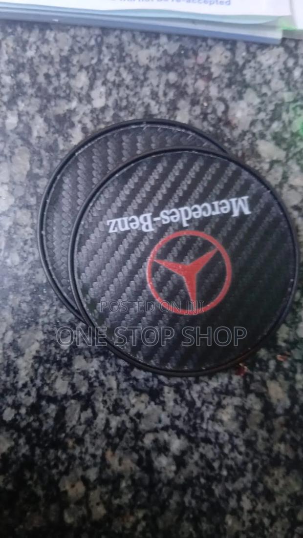 2pc Merceds Plastic Brand Cup Holder Sauce Mat