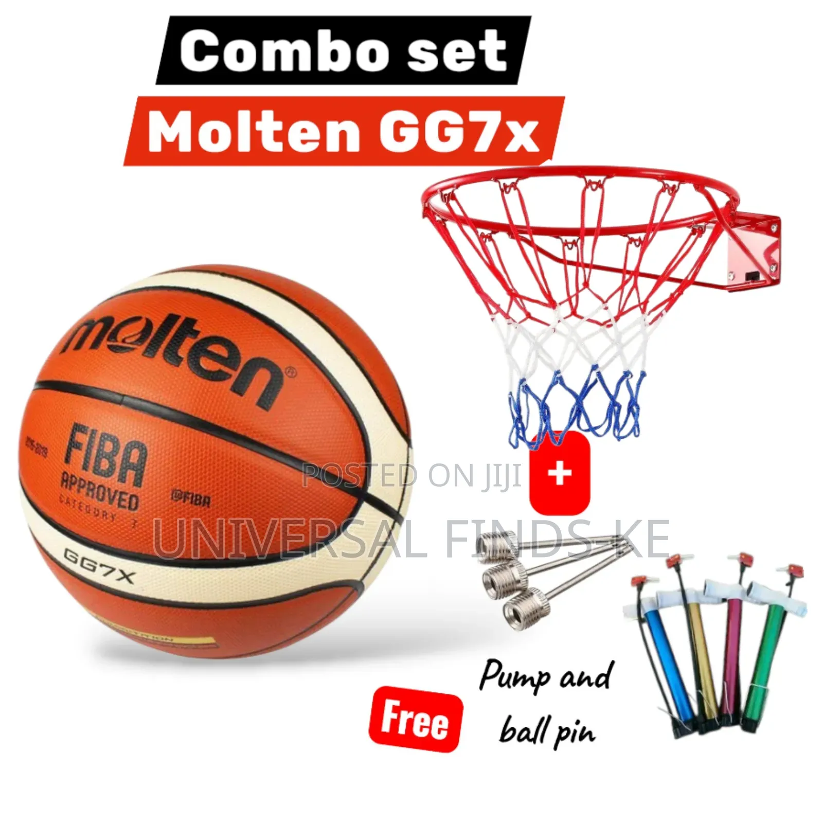 Offer 7 Days Only! Basketball Ball,Basketball Ring , Net Pump and Pin
