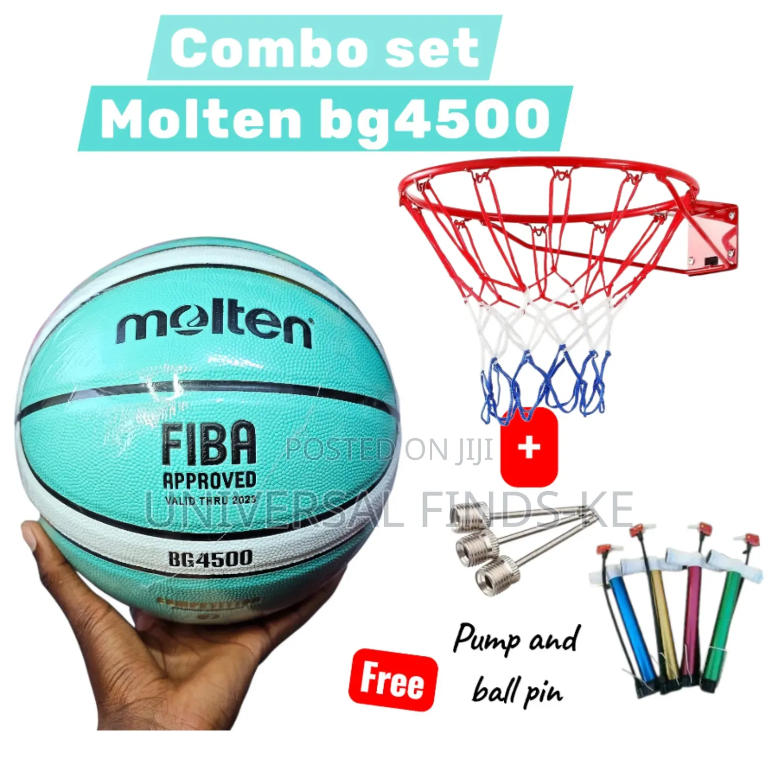 Molten Bg4500 Blue Basketball Combo Full Kit Complete Set Home Game