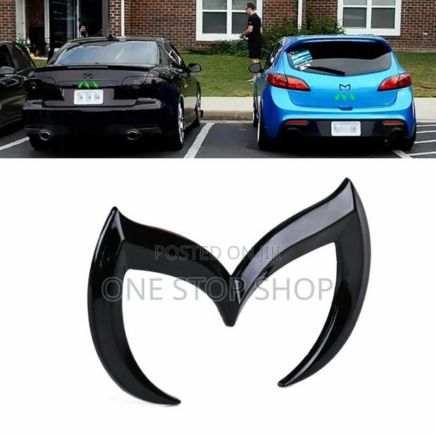Black Evil Emblem Rear Trunk Decor Mazda Sticker - main view