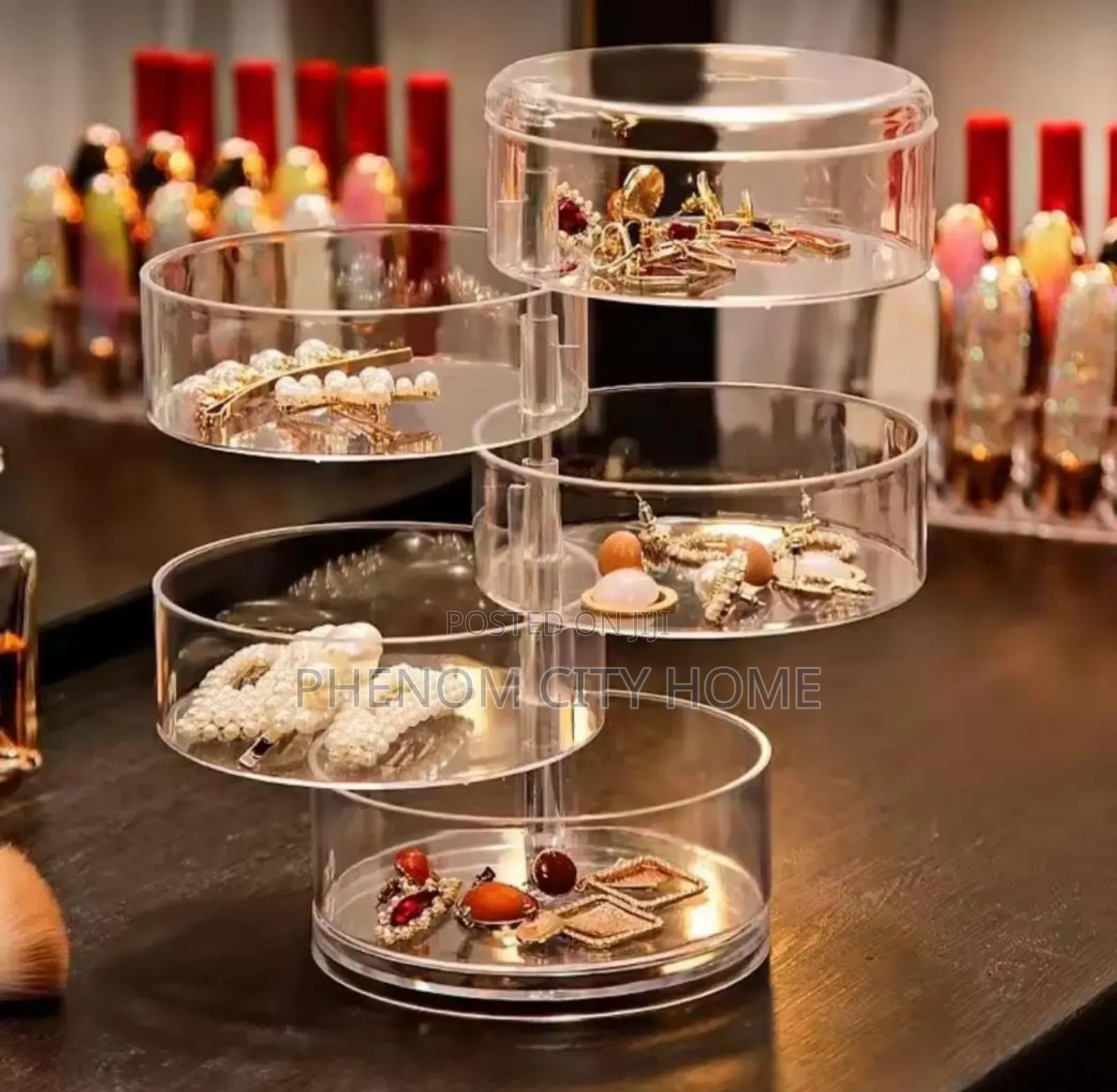 5 Layered Rotating Jewelry Storage Container