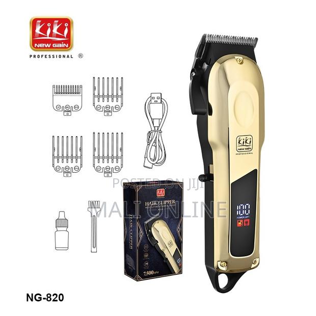 Professional Hair Clipper Cordless Fade Blade Ng-820 Led Display