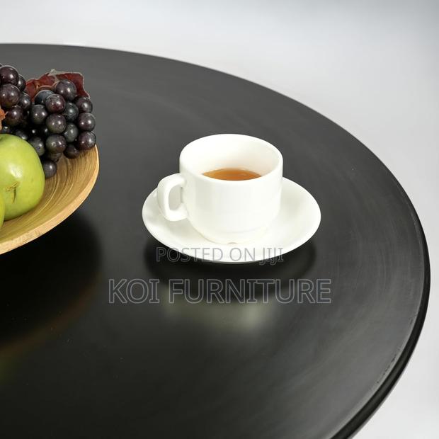 Coffee Table; Round Tulip Marble Home Office Liiving Room Coffee Table - thumbnail 5