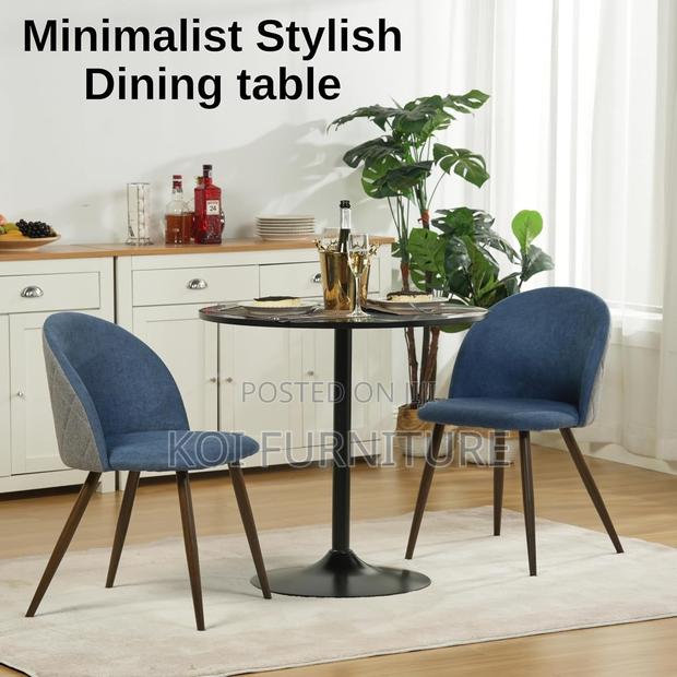 Coffee Table; Round Tulip Marble Home Office Liiving Room Coffee Table - thumbnail 6