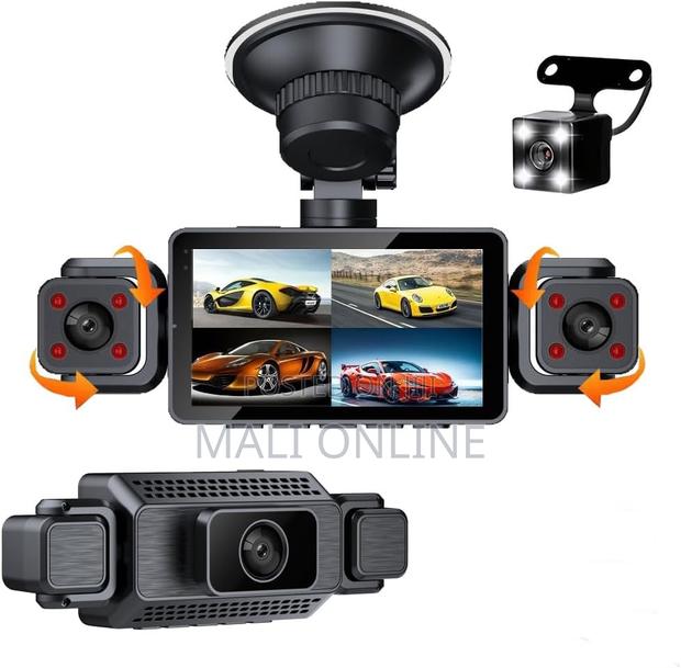 360° Quad Dashboard Camera Front Left Right Rear Recording Wide Angle