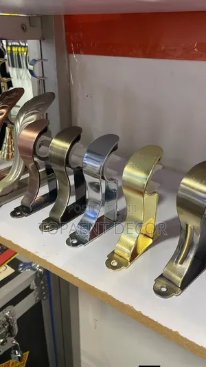 Powder Coated Silver, Brown,Gold,Antic Gold Single Rod Brackets