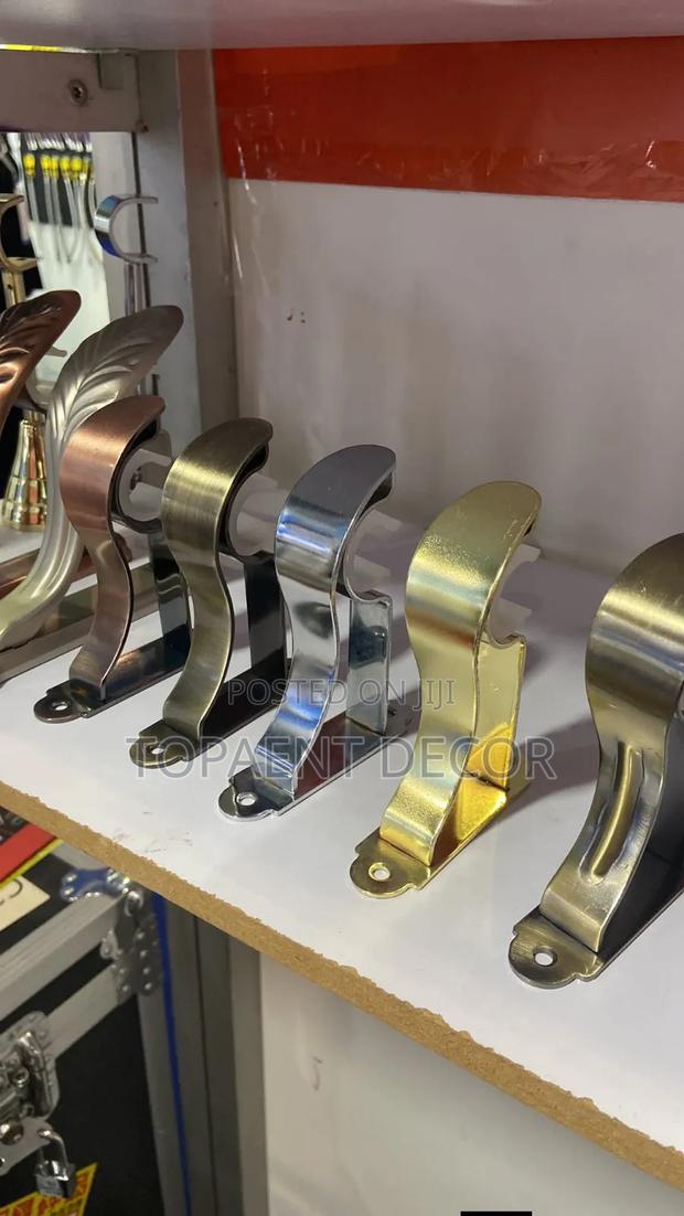 Powder Coated Silver, Brown,Gold,Antic Gold Single Rod Brackets