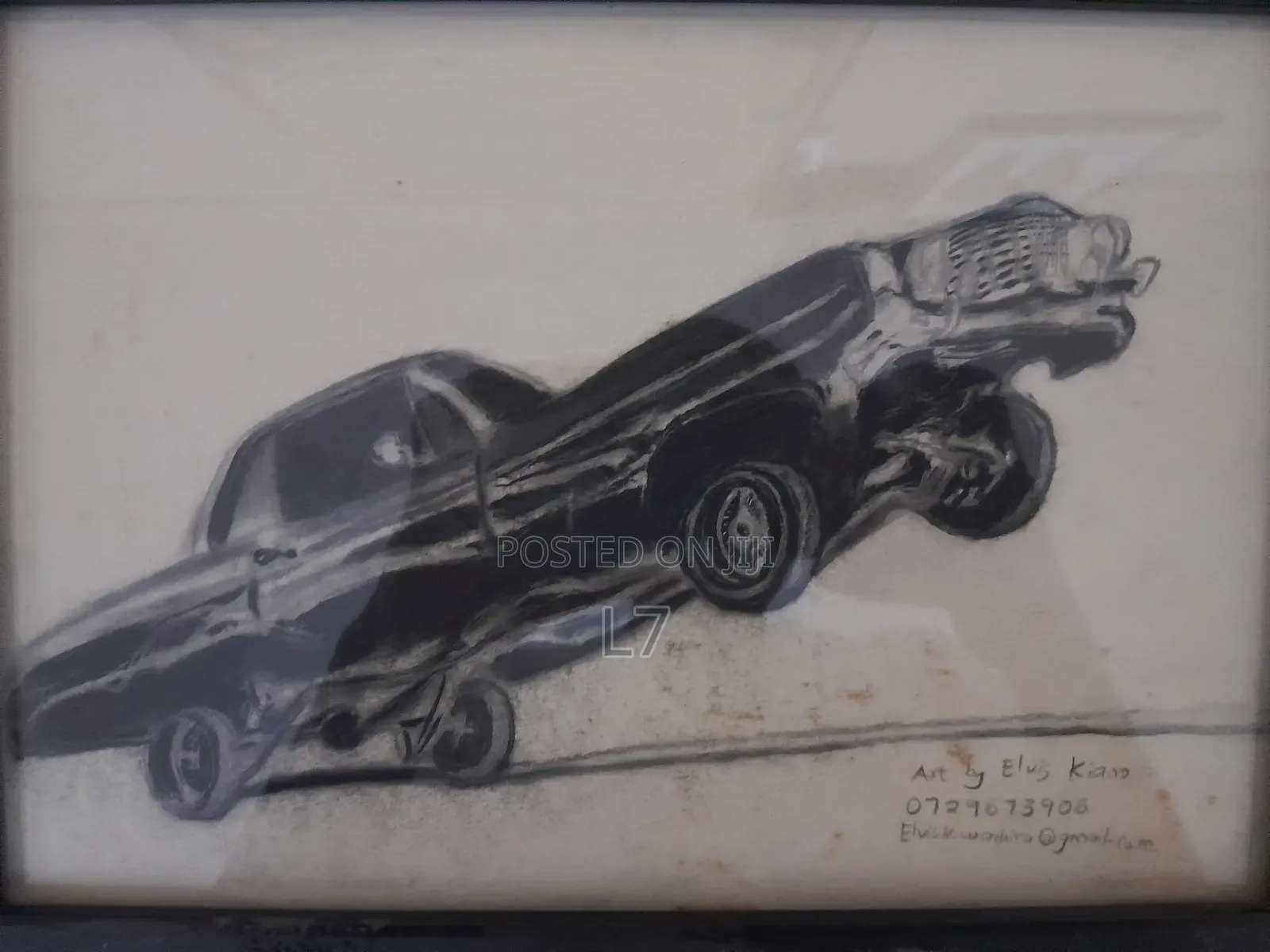 My A4-Size Art on a Hydraulic Car .