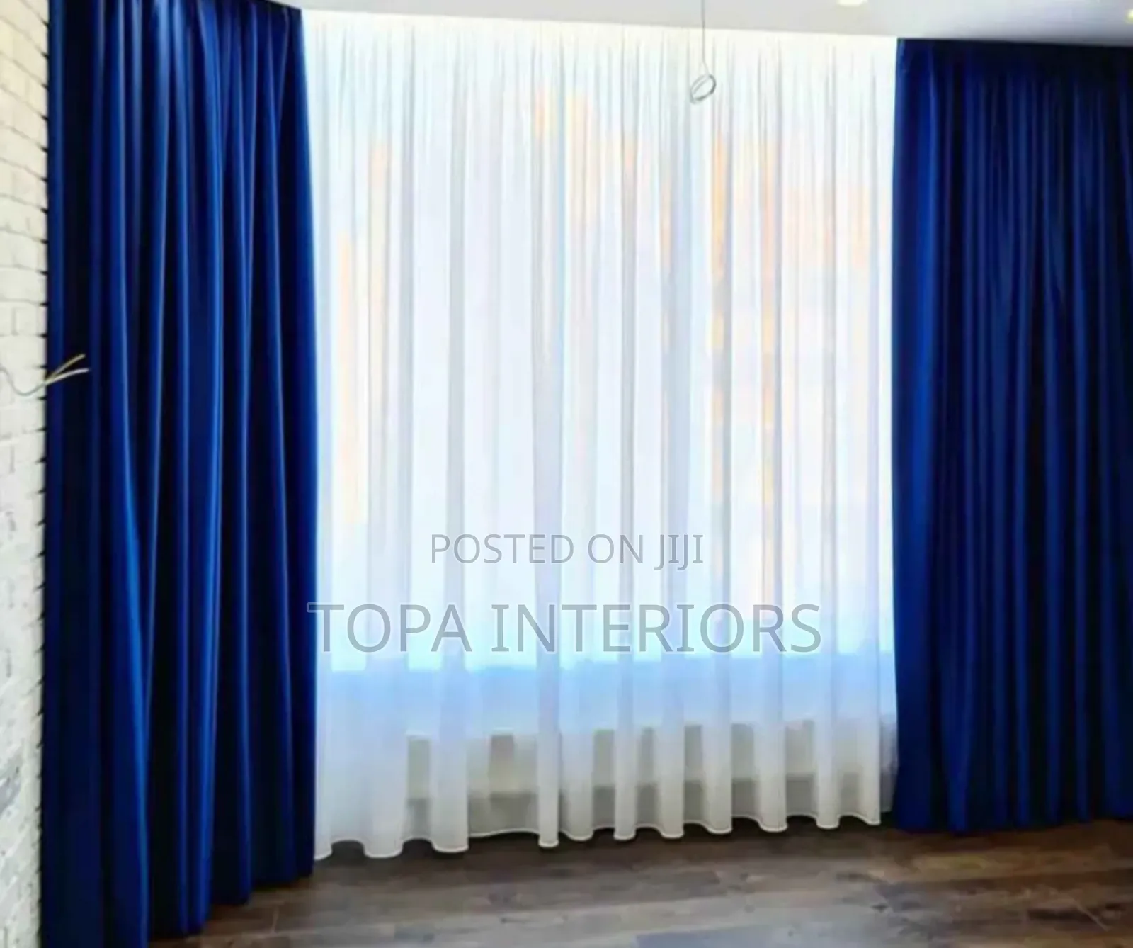 Royal Blue Quality Living Room Window Curtains