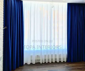Royal Blue Quality Living Room Window Curtains
