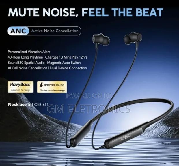Oraimo Necklace 5 30db Noise Cancellation Call Vibration Earphones