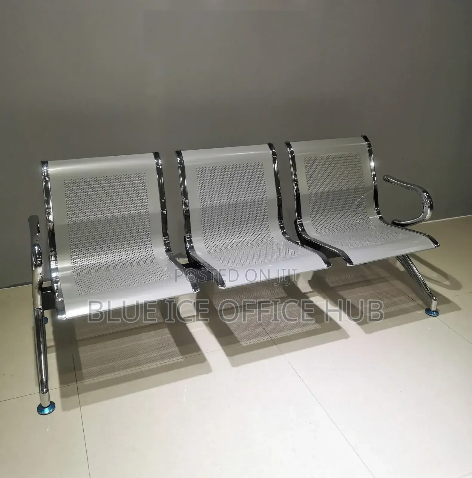 Strong Steel 3 Seater Waiting Chair