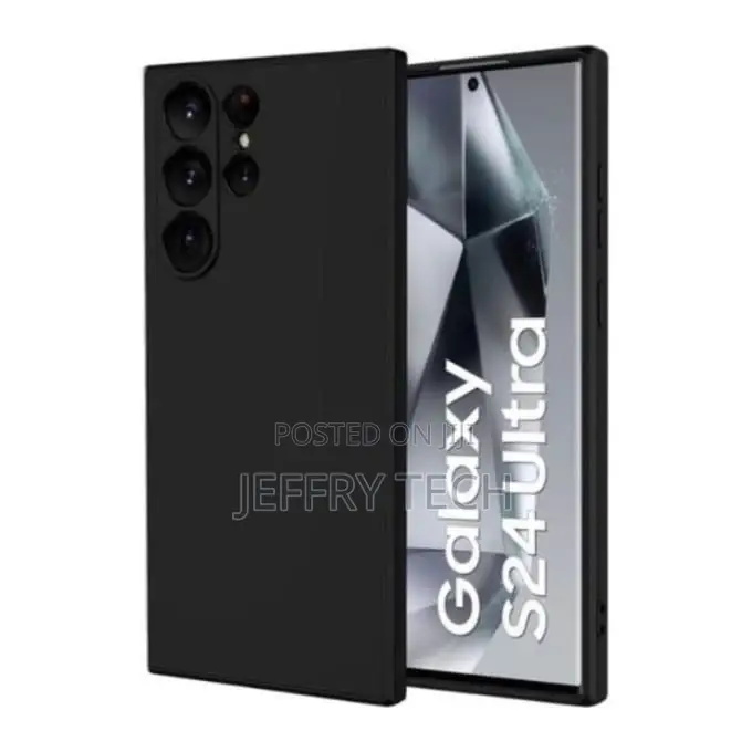 Samsung Silicone Back Cover With Screen Protector for Galaxy S24 Ultra