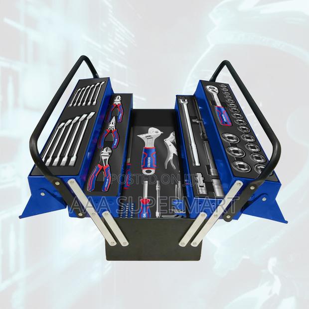 Wp209035 93pc Tool Set With 5-Tray Cantilever Tool Box Workpro