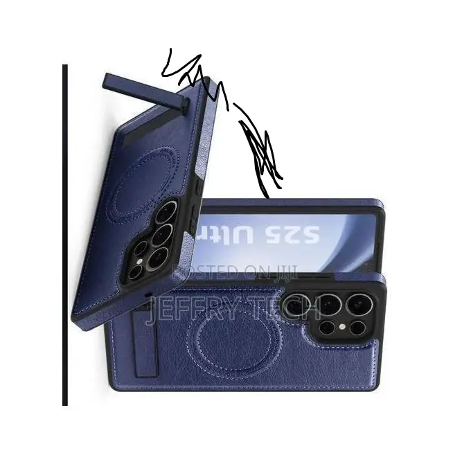 Samsung Galaxy S24 Ultra Pu Leather Magnetic Adsorption Wireless Char