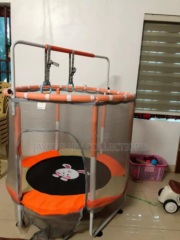 Kids Mini Trampoline With Net – Safe Indoor Active Play - thumbnail 4