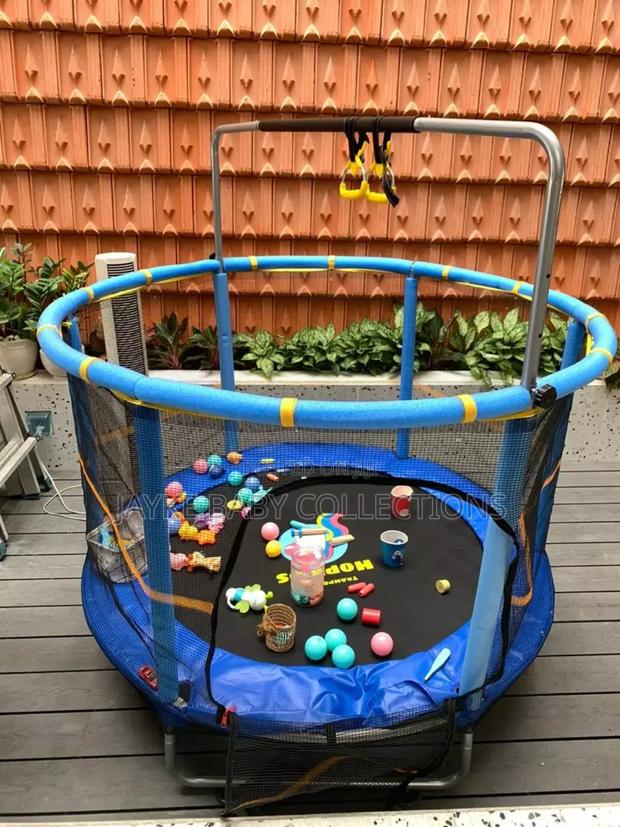 Kids Mini Trampoline With Net – Safe Indoor Active Play - thumbnail 5