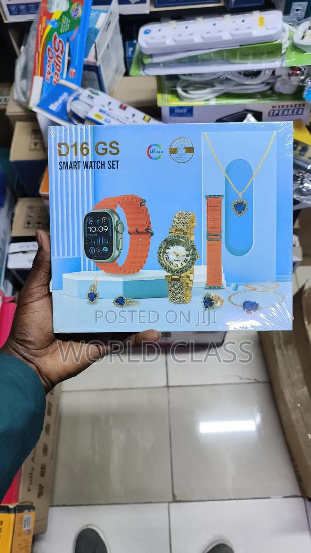 Best Quality Smart Watch Set (Watch, Earrings, Ring Necklace)