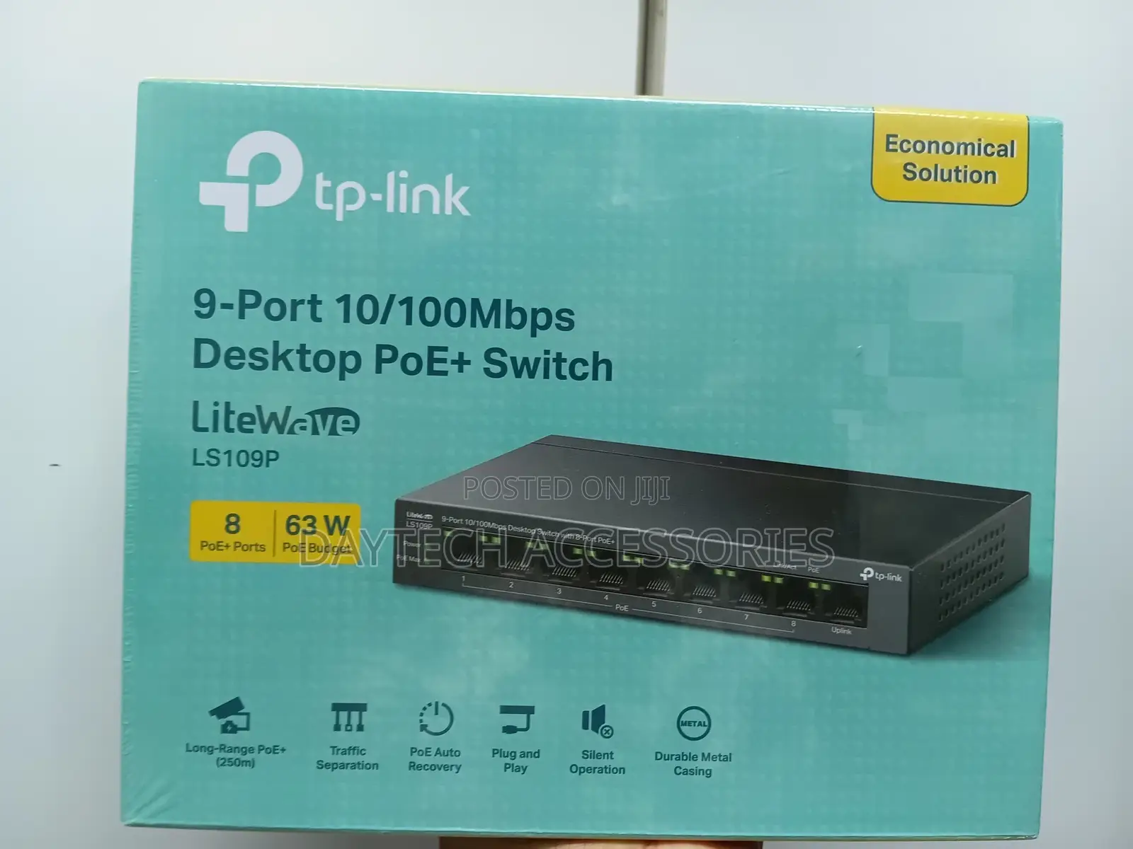 Tp-Link Ls109p 9-Port Poe Switch With 8-Port Poe+ Reliable Power