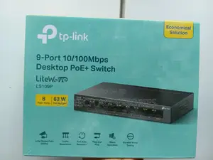 Tp-Link Ls109p 9-Port Poe Switch With 8-Port Poe+ Reliable Power