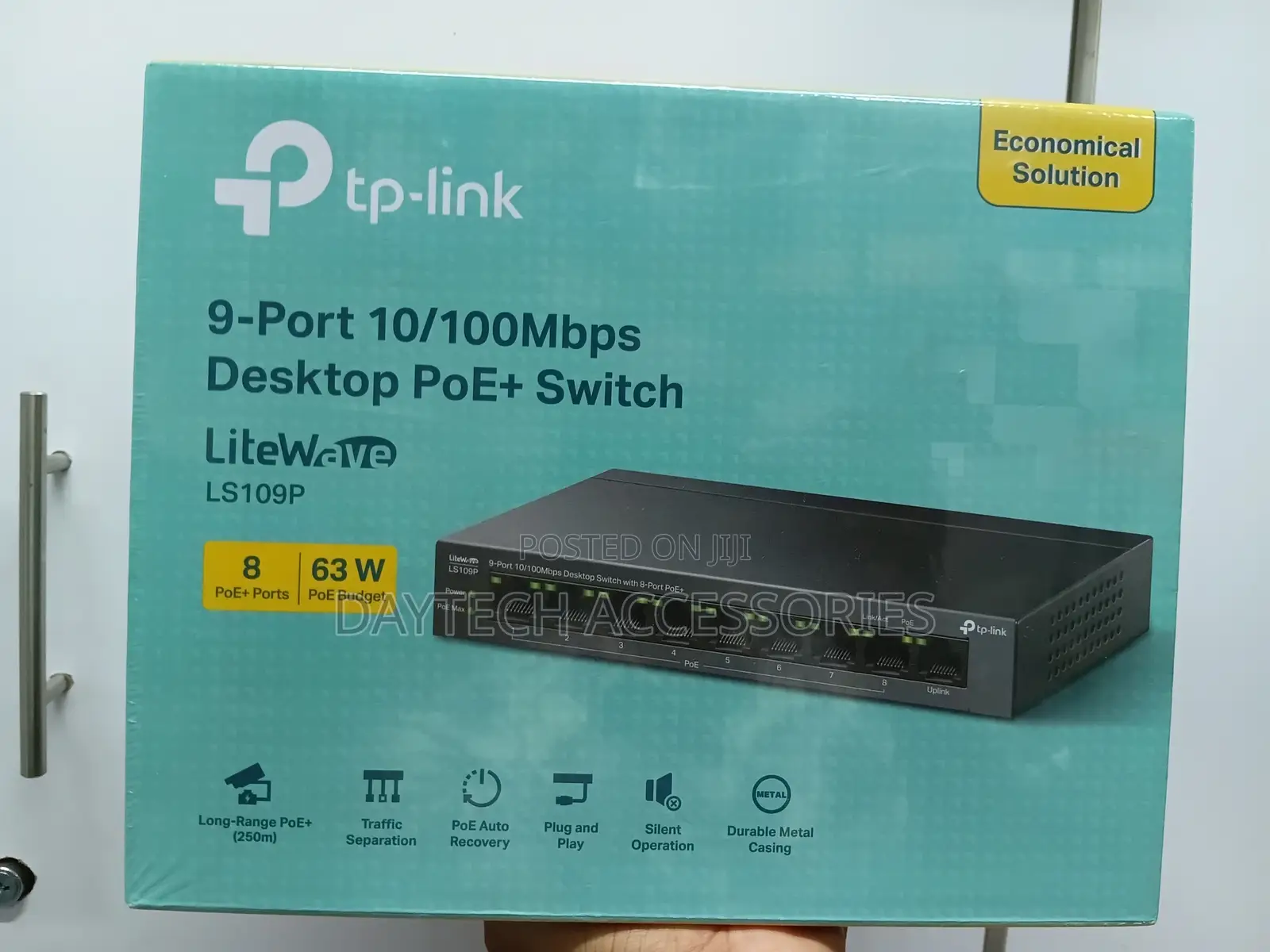 Tp-Link Ls109p 9-Port Poe Switch With 8-Port Poe+ Reliable Power