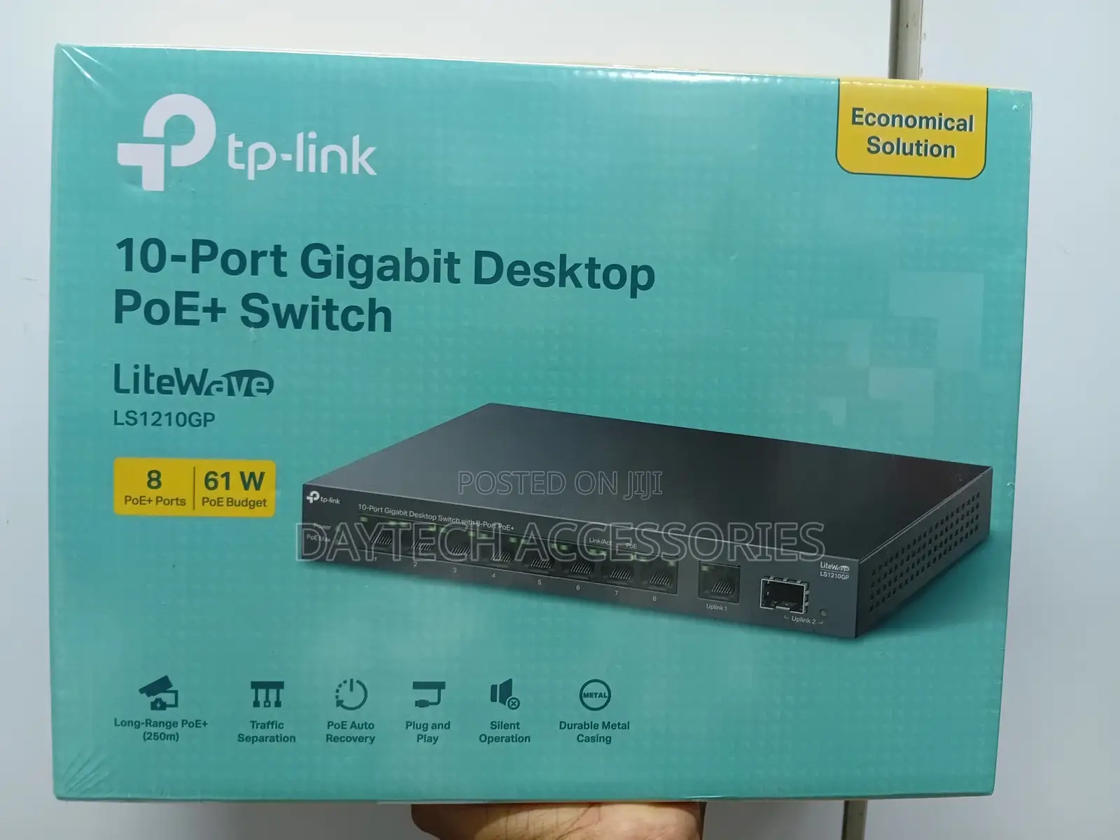 Tp-Link Ls1210gp 10-Port Gigabit Desktop Switch With 8-Port Poe+