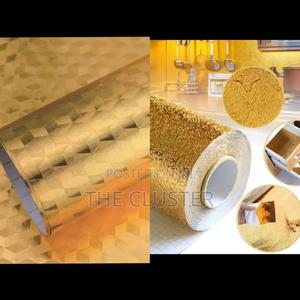 *Gold Aluminium Foil /Kitchen Table Top Liner* - thumbnail 2