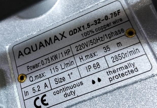Domestic Aquamax Water Pump 1 Hp 32m Head 750 W Reliable Performance - thumbnail 2