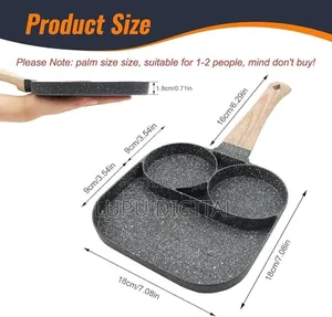 High Quality Heavy Granite Non~Stick 3 Slot Pan Cake /Egg Pan Egg