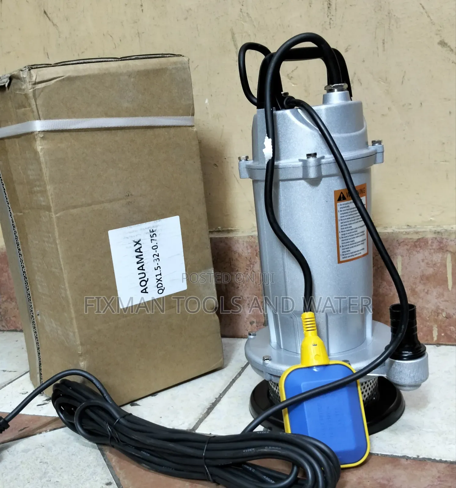 Deep Aquamax Submersible Water Pump 1hp 35m Head 750w + Float Switch