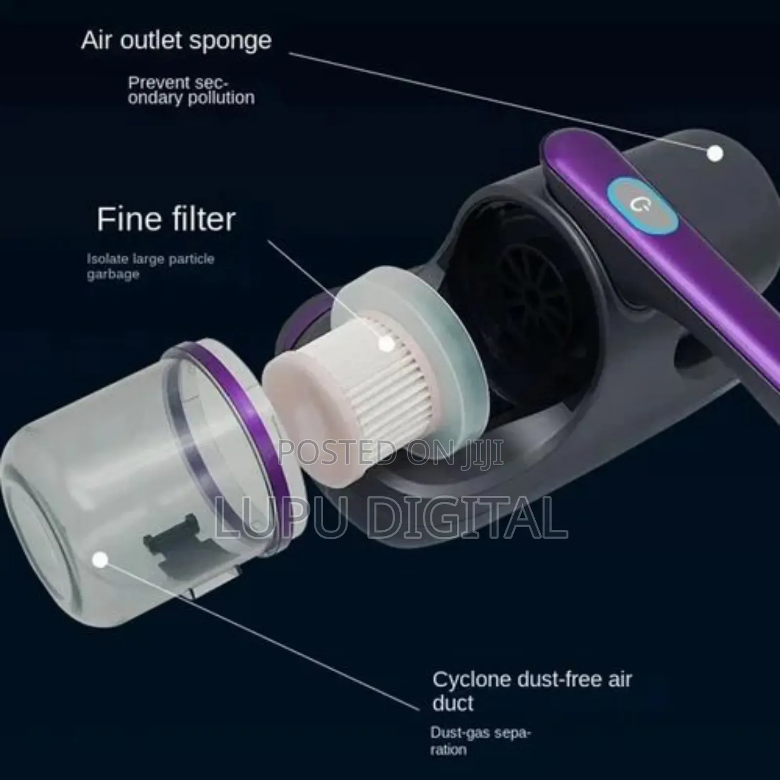 High Pressure 5000pa Yx-816 Rechargable Vacuum Cleaner Dust Suction