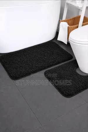 2pcs Fluffy Bathroom Mats Set