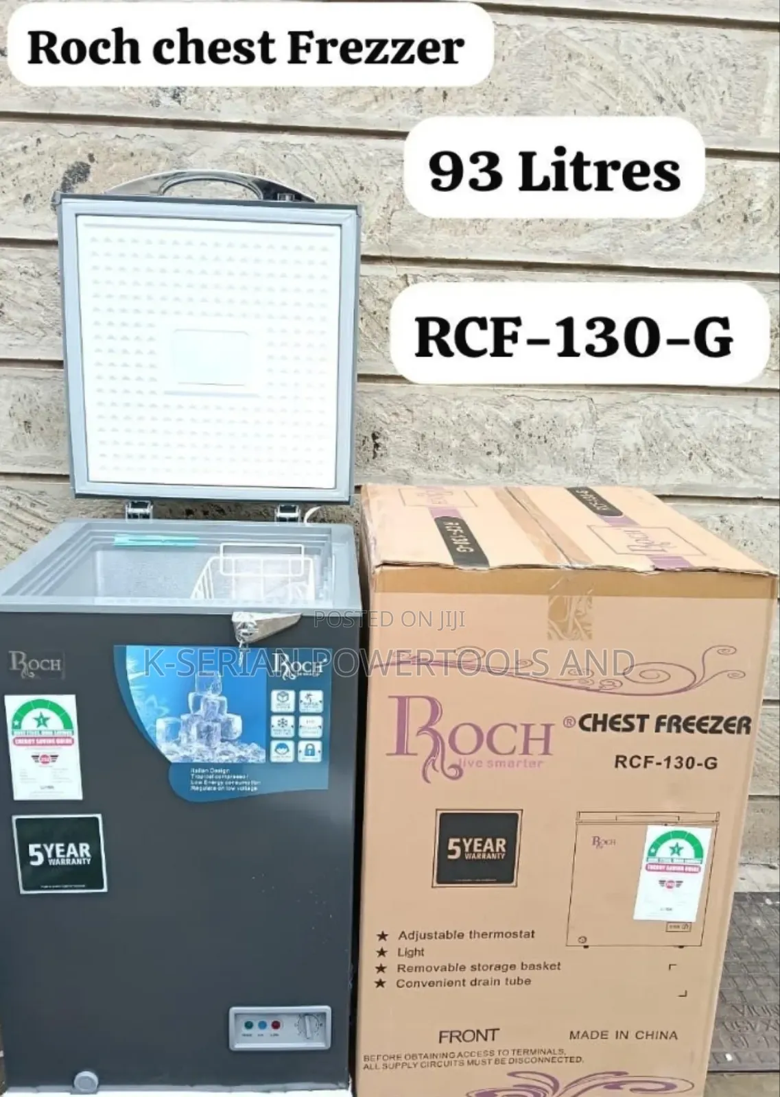 Roch RCF-130-G Chest Freezer/96l Chest Freezer