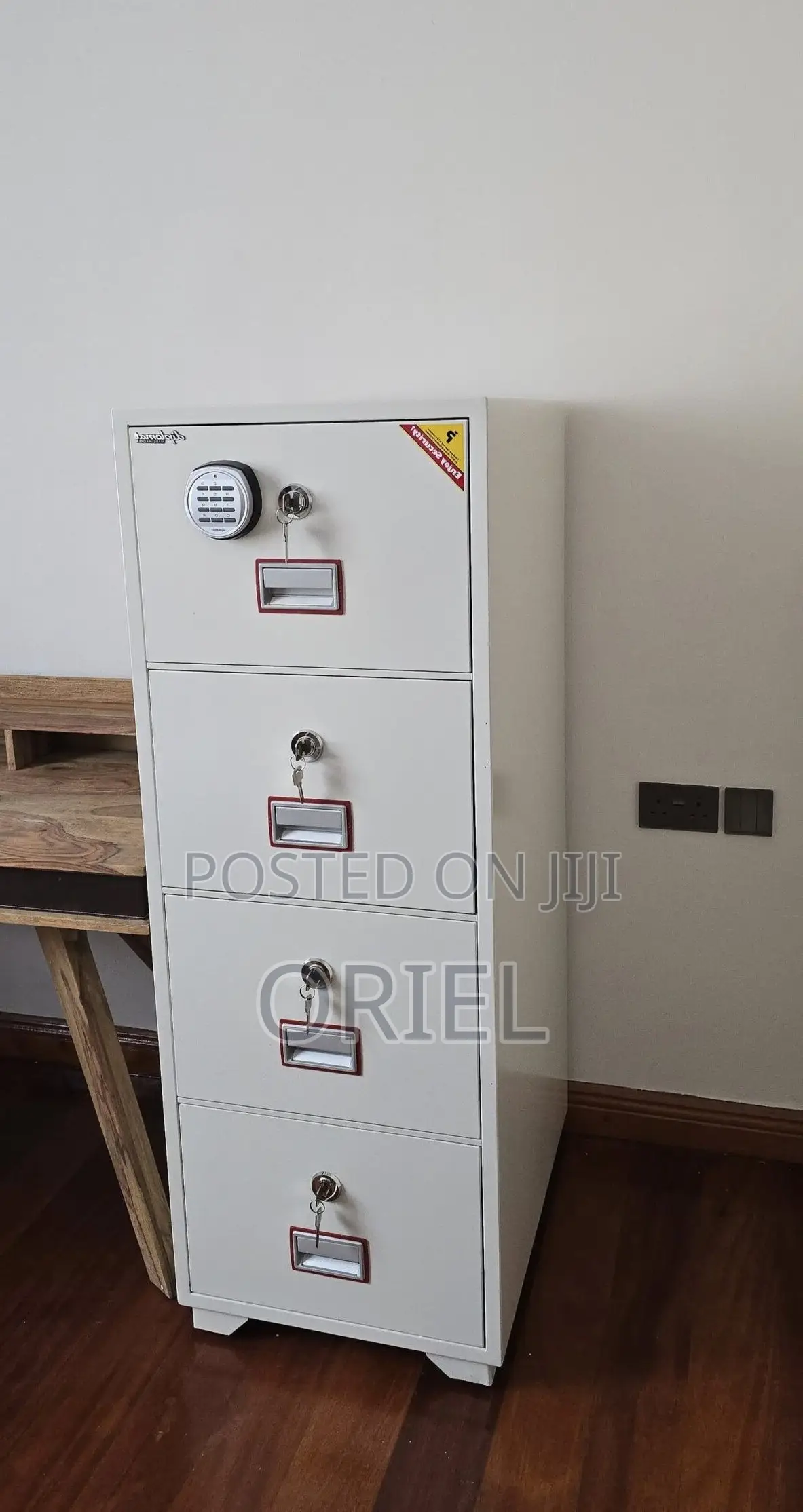 Office Cabinet : Diplomat Digital 4-Drawer Fireproof Filing Cabinet