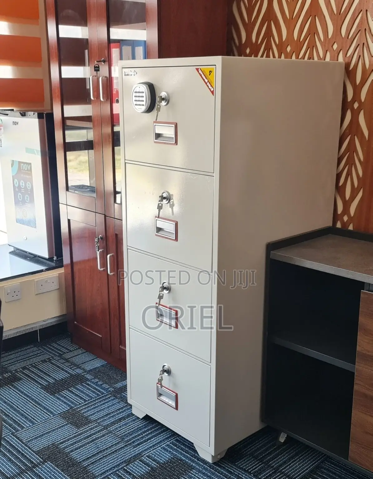 Office Cabinet : Diplomat Digital 4-Drawer Fireproof Filing Cabinet