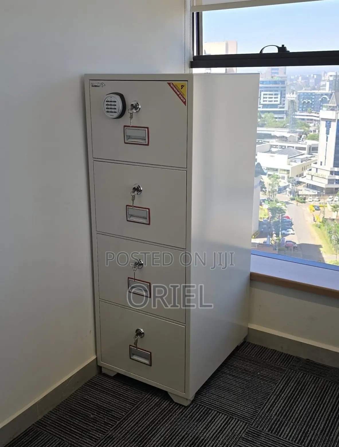 Office Cabinet : Diplomat Digital 4-Drawer Fireproof Filing Cabinet