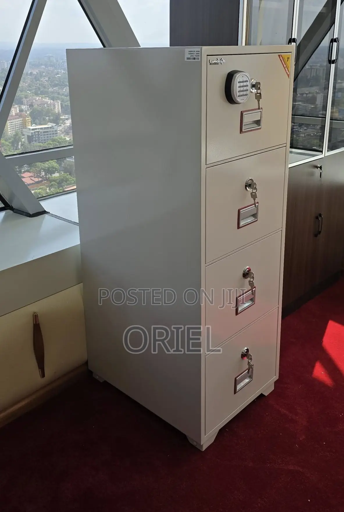 Office Cabinet : Diplomat Digital 4-Drawer Fireproof Filing Cabinet
