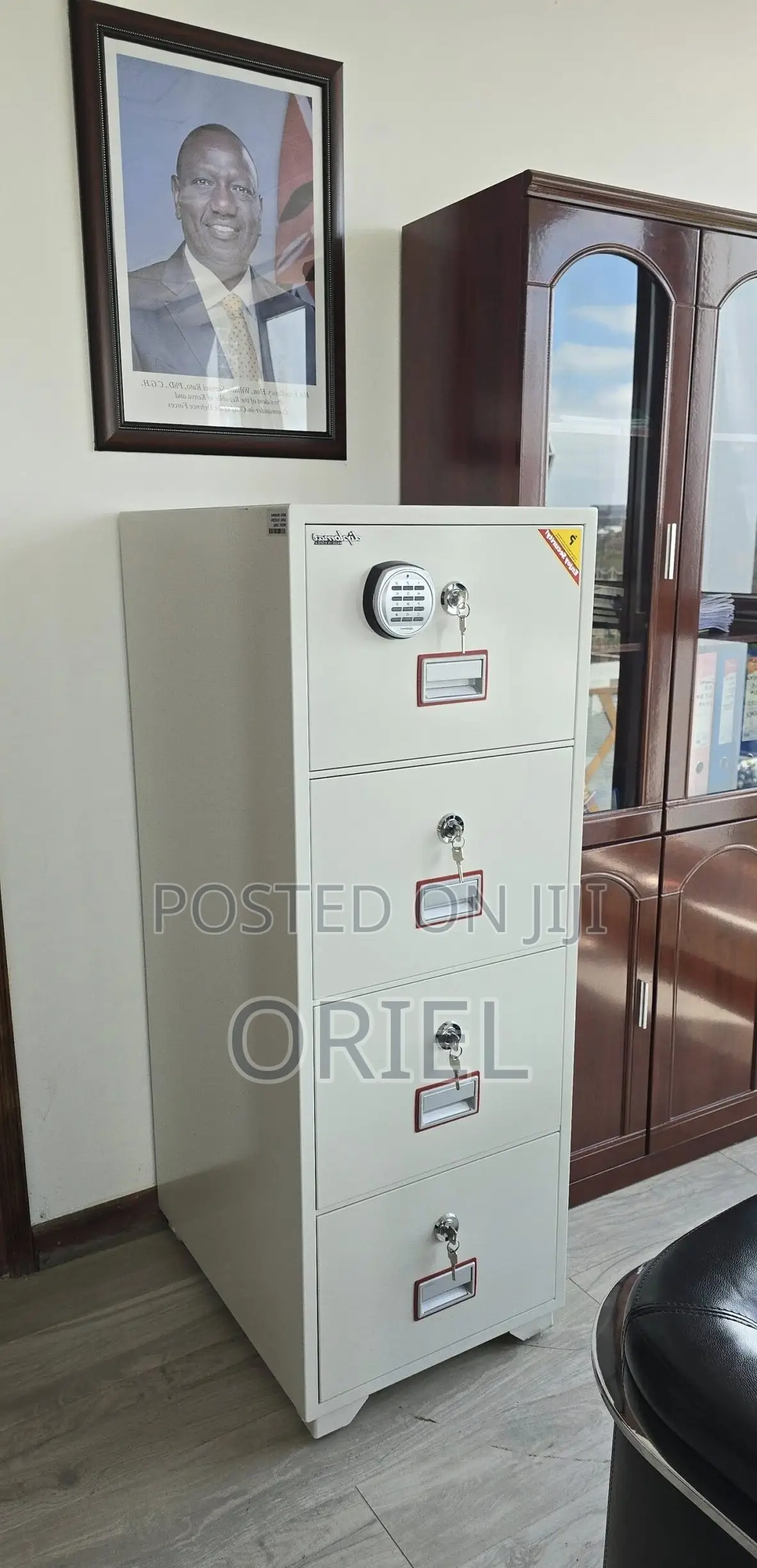 Office Cabinet : Diplomat Digital 4-Drawer Fireproof Filing Cabinet