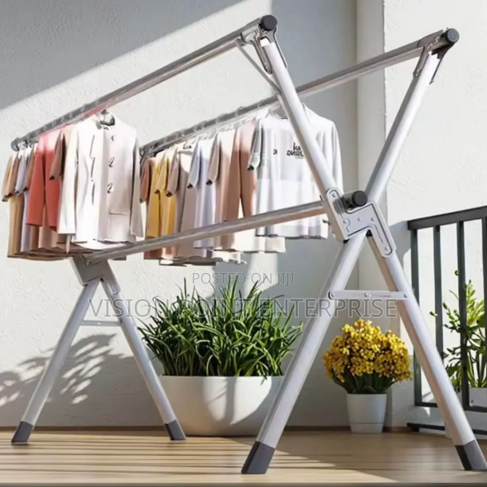Double Tier Folding Clothing Drying Rack