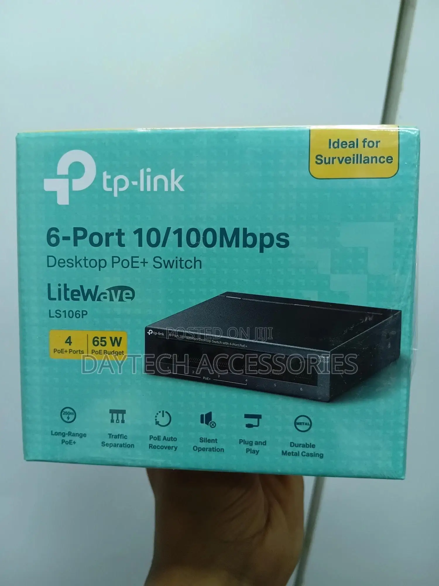Tp-Link Ls106p 6-Port 10/100mbps Desktop Switch With 4-Port Poe+ | T16
