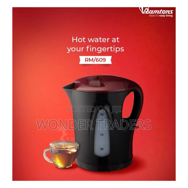 Ramtons Cordless Kettle 1.7ltr Power: 220-240v 1850-2200w