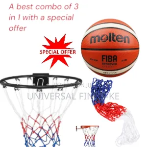 A Basketball Ring of 10 Inch +Net + a Professional Molten Basketball
