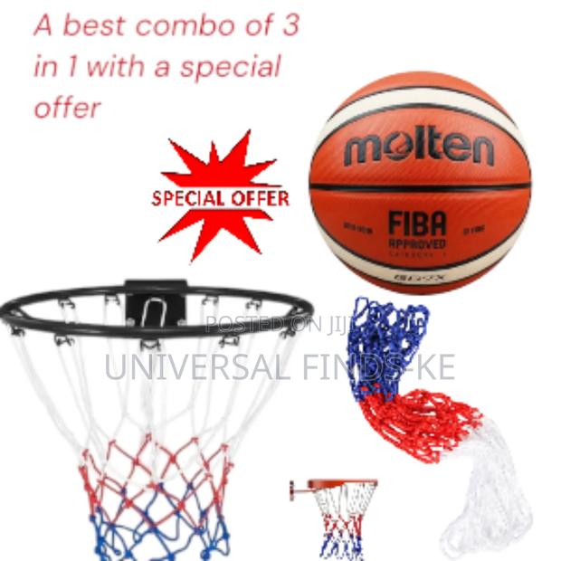 A Basketball Ring of 10 Inch +Net + a Professional Molten Basketball