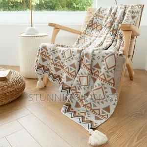 Knitted Soft Bohemian Throw Blanket