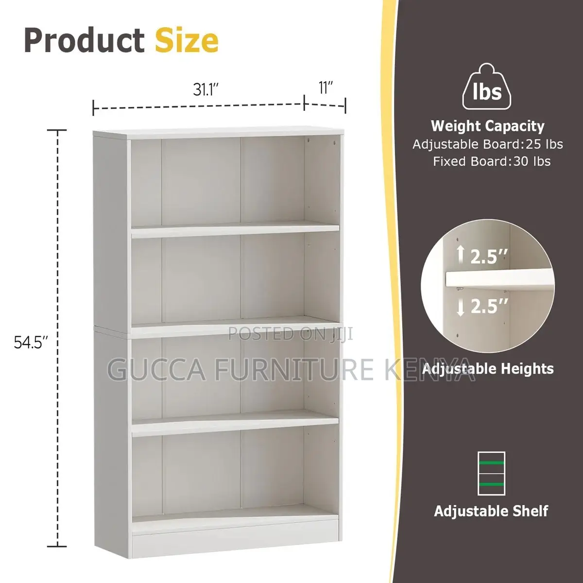 5-Tier Custom Home Office Storage Bookshelf