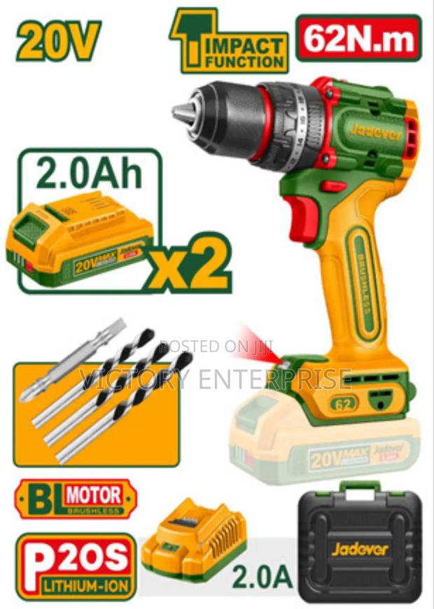 Jadever Cordless Impact Drill 62nm