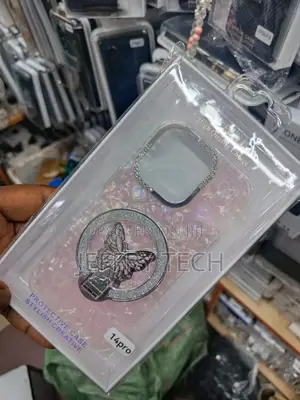 Axiter Luxury Glitter Butterfly Holder Design Case for iPhone 14 Pro