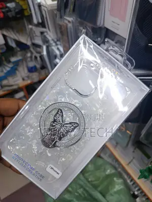 Shin iPhone 13 Pro Max Butterfly-Shaped Ring Holder Stand Glitter Case