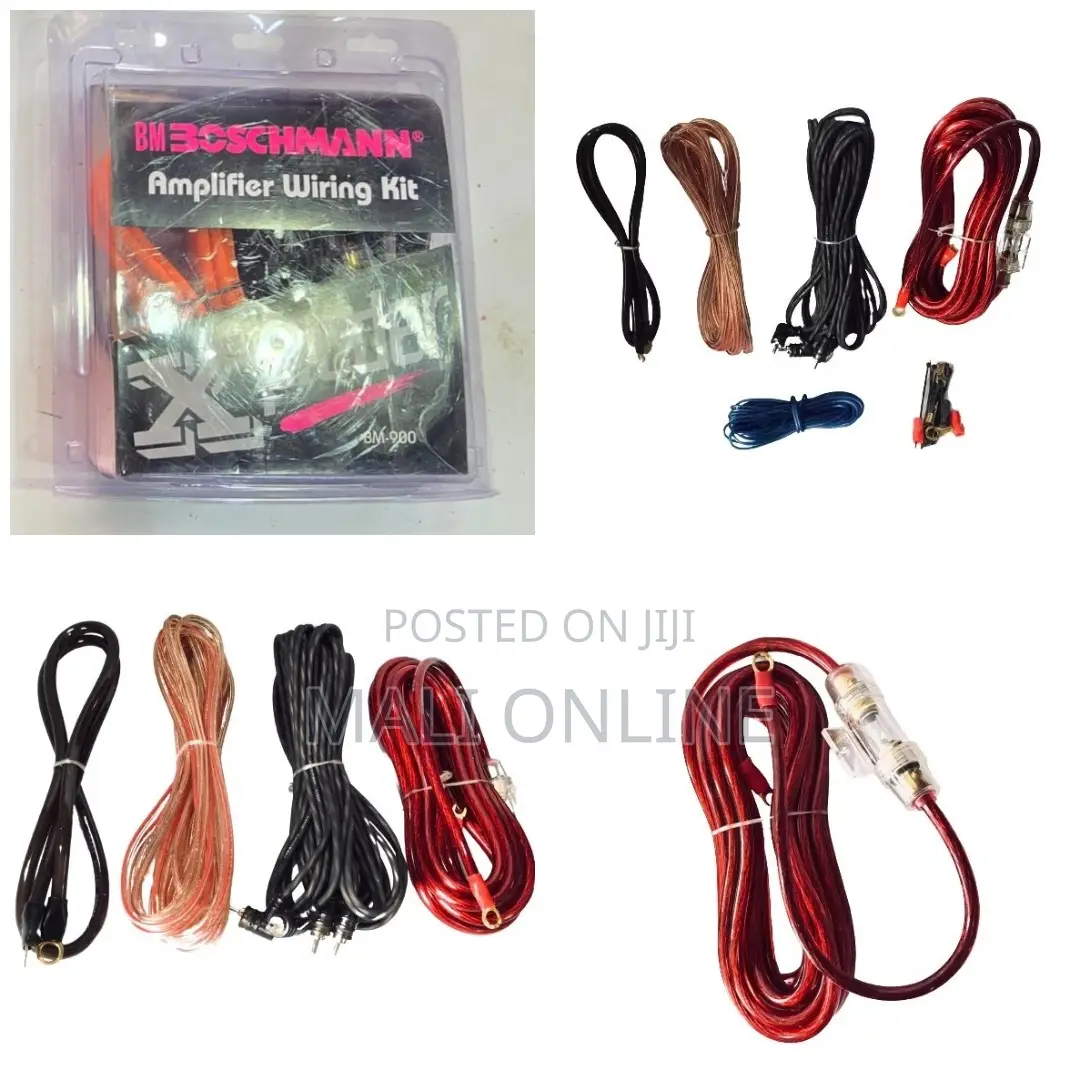 8ga Car Amplifier Wiring Kit Power Ground Rca Speaker Cables 40a Fuse